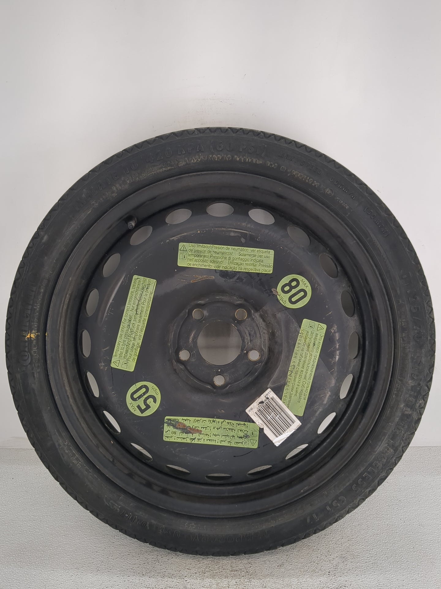 2012 Audi A4 Spare Donut Tire Wheel Rim Oem - Oemusedautoparts1.com