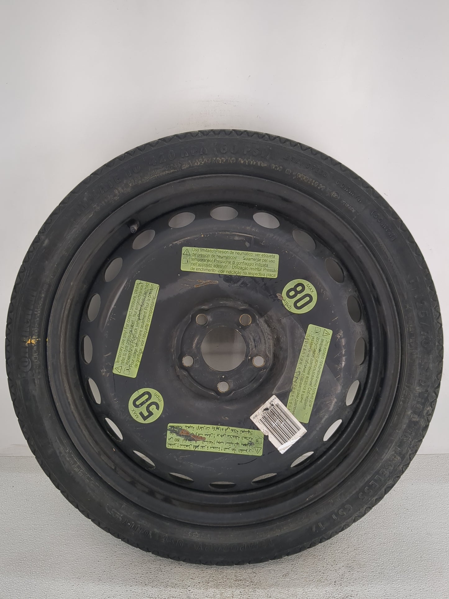 2012 Audi A4 Spare Donut Tire Wheel Rim Oem - Oemusedautoparts1.com