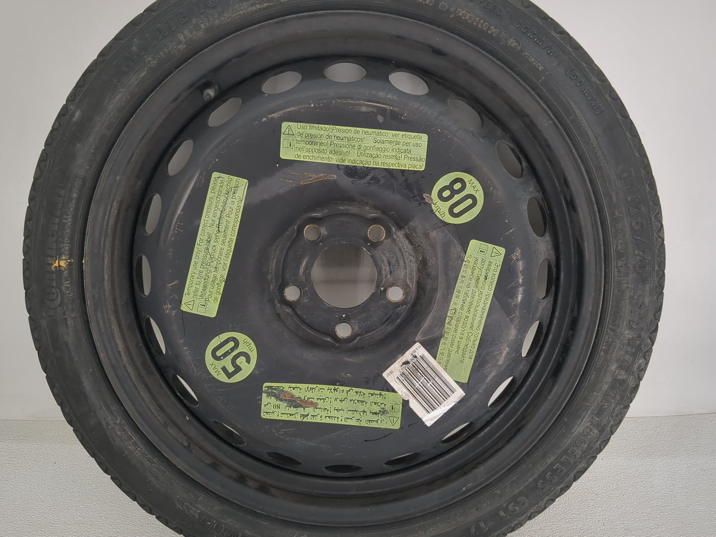 2012 Audi A4 Spare Donut Tire Wheel Rim Oem - Oemusedautoparts1.com