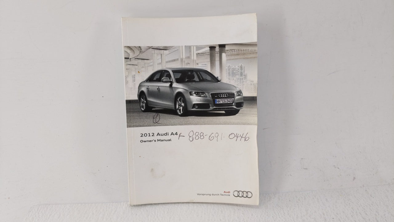2012 Audi A4 Owners Manual Book Guide OEM Used Auto Parts - Oemusedautoparts1.com