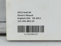 2012 Audi A4 Owners Manual Book Guide OEM Used Auto Parts - Oemusedautoparts1.com
