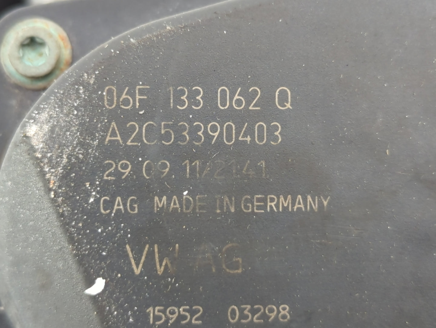 2005-2016 Audi A4 Throttle Body P/N:06F 133 062 G 06F 133 062 Q Fits OEM Used Auto Parts - Oemusedautoparts1.com