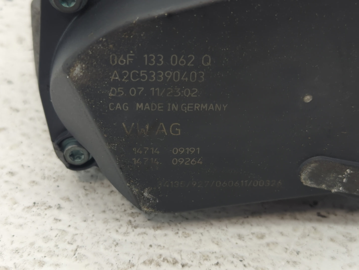2005-2016 Audi A4 Throttle Body P/N:06F 133 062 T 06F 133 062 Q Fits OEM Used Auto Parts - Oemusedautoparts1.com