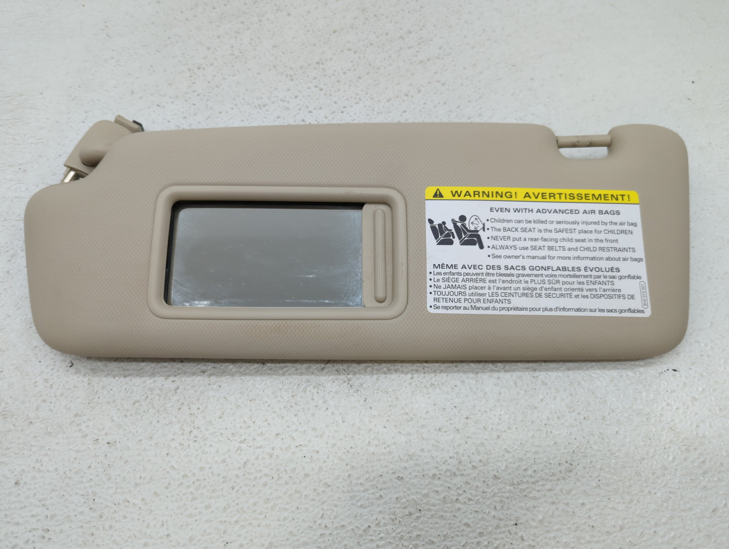 2009-2012 Audi A4 Sun Visor Shade Replacement Driver Left Mirror Fits Fits 2009 2010 2011 2012 OEM Used Auto Parts - Oemused