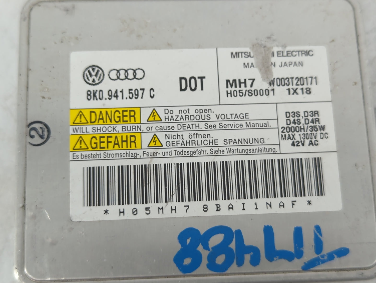 2009-2012 Audi A4 Headlight Ballast Head Light - Oemusedautoparts1.com