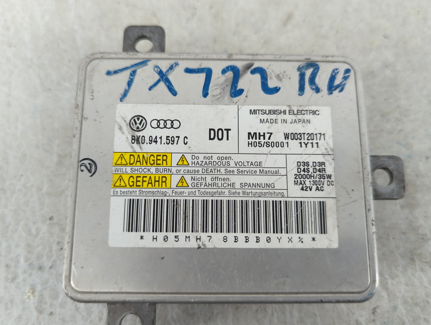 2009-2012 Audi A4 Headlight Ballast Head Light - Oemusedautoparts1.com