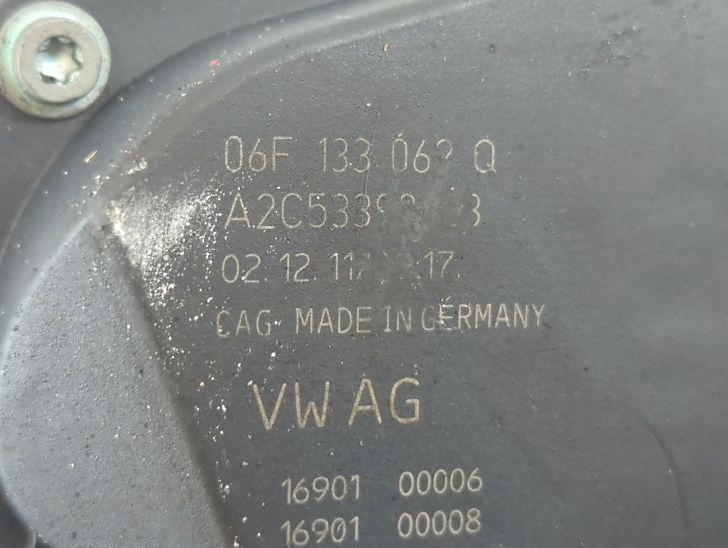 2005-2016 Audi A4 Throttle Body P/N:06F 133 063 Q Fits OEM Used Auto Parts - Oemusedautoparts1.com