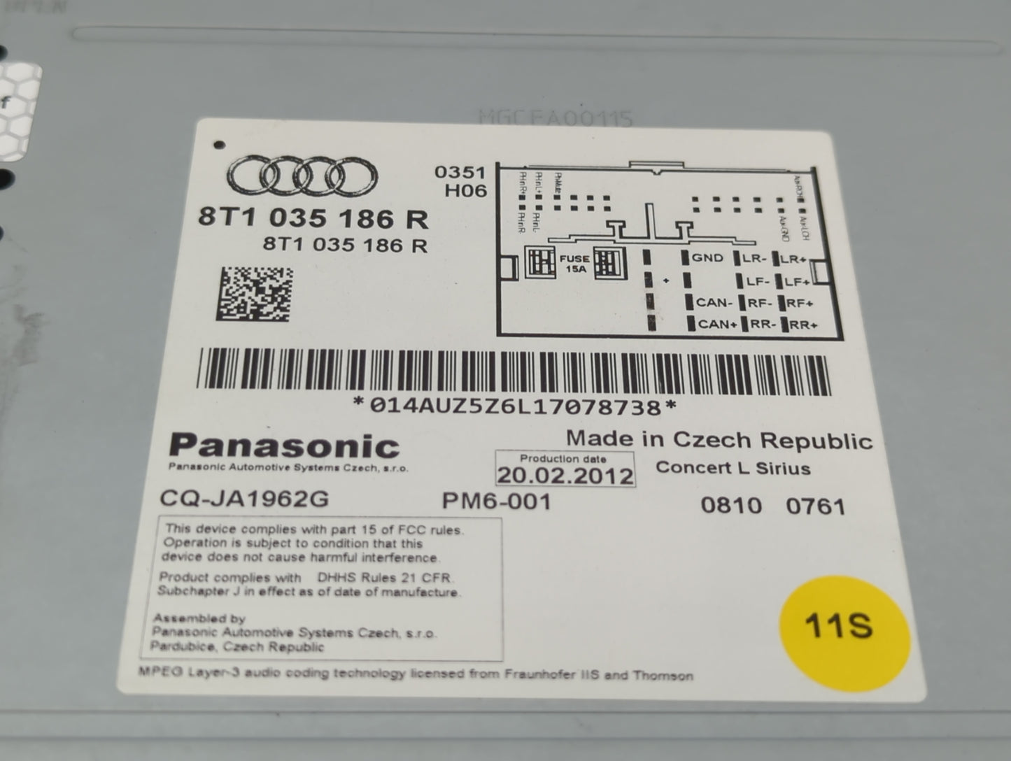 2010-2012 Audi A4 Am Fm Cd Player Radio Receiver - Oemusedautoparts1.com