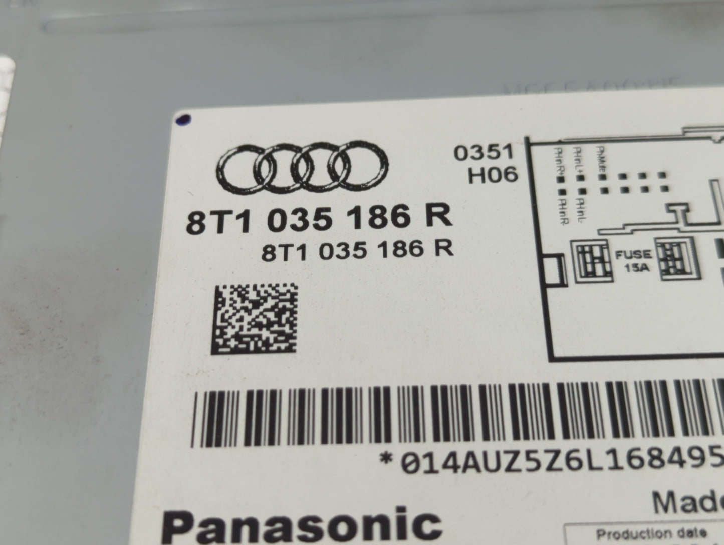 2010-2012 Audi A4 Radio AM FM Cd Player Receiver Replacement P/N:8T1 035 186 R Fits Fits 2010 2011 2012 2013 2014 2015 2016 