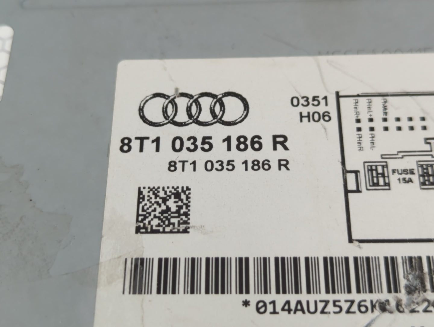 2010-2012 Audi A4 Radio AM FM Cd Player Receiver Replacement P/N:8T1 035 186 R Fits Fits 2010 2011 2012 2013 2014 2015 2016 