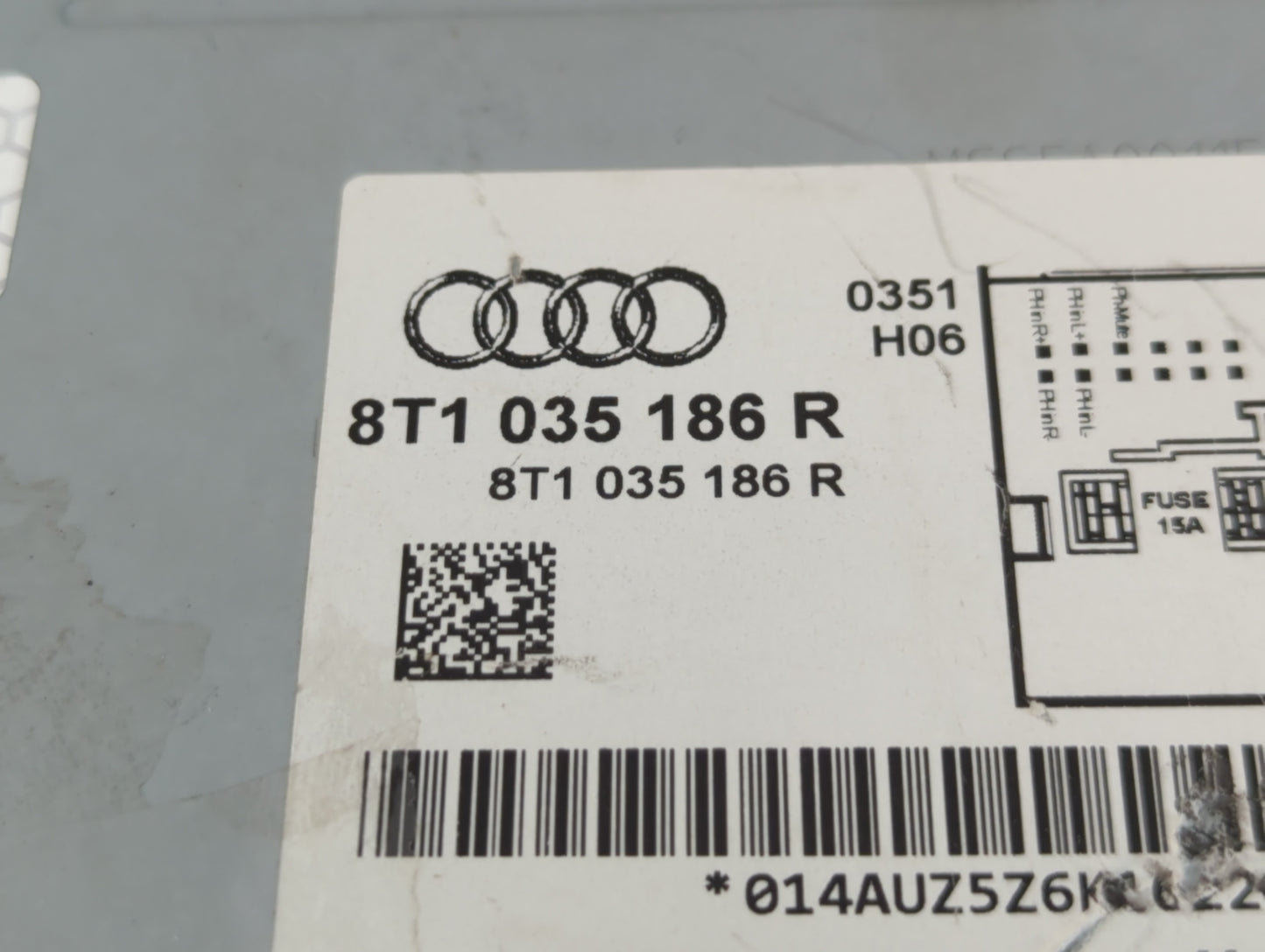 2010-2012 Audi A4 Radio AM FM Cd Player Receiver Replacement P/N:8T1 035 186 R Fits Fits 2010 2011 2012 2013 2014 2015 2016 