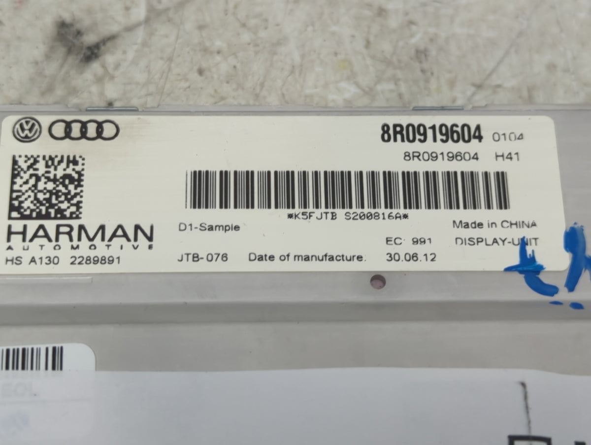 2013-2016 Audi A5 Information Radio Display Screen 1411696 - Oemusedautoparts1.com