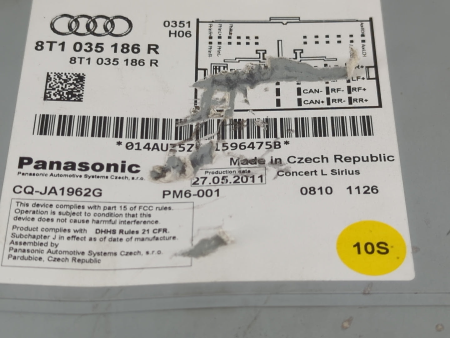2015-2017 Audi A5 Radio AM FM Cd Player Receiver Replacement P/N:8T1035186R CQ-JA1962G Fits OEM Used Auto Parts - Oemusedaut