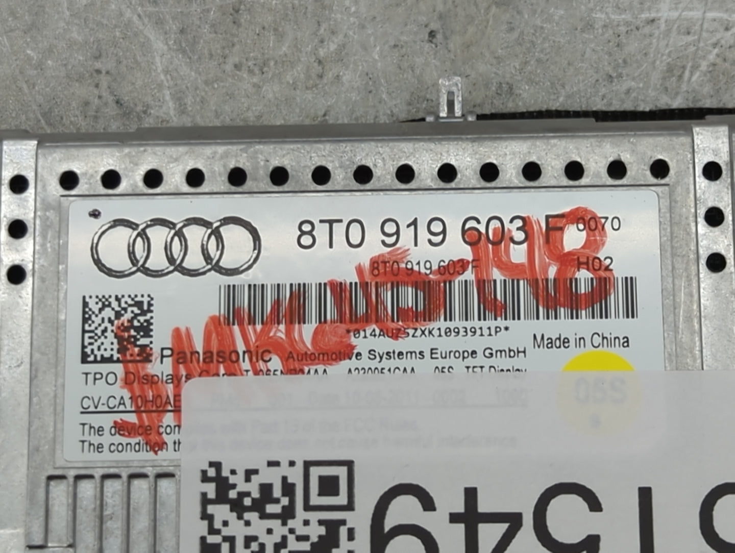 2008-2012 Audi A5 Information Display Screen - Oemusedautoparts1.com