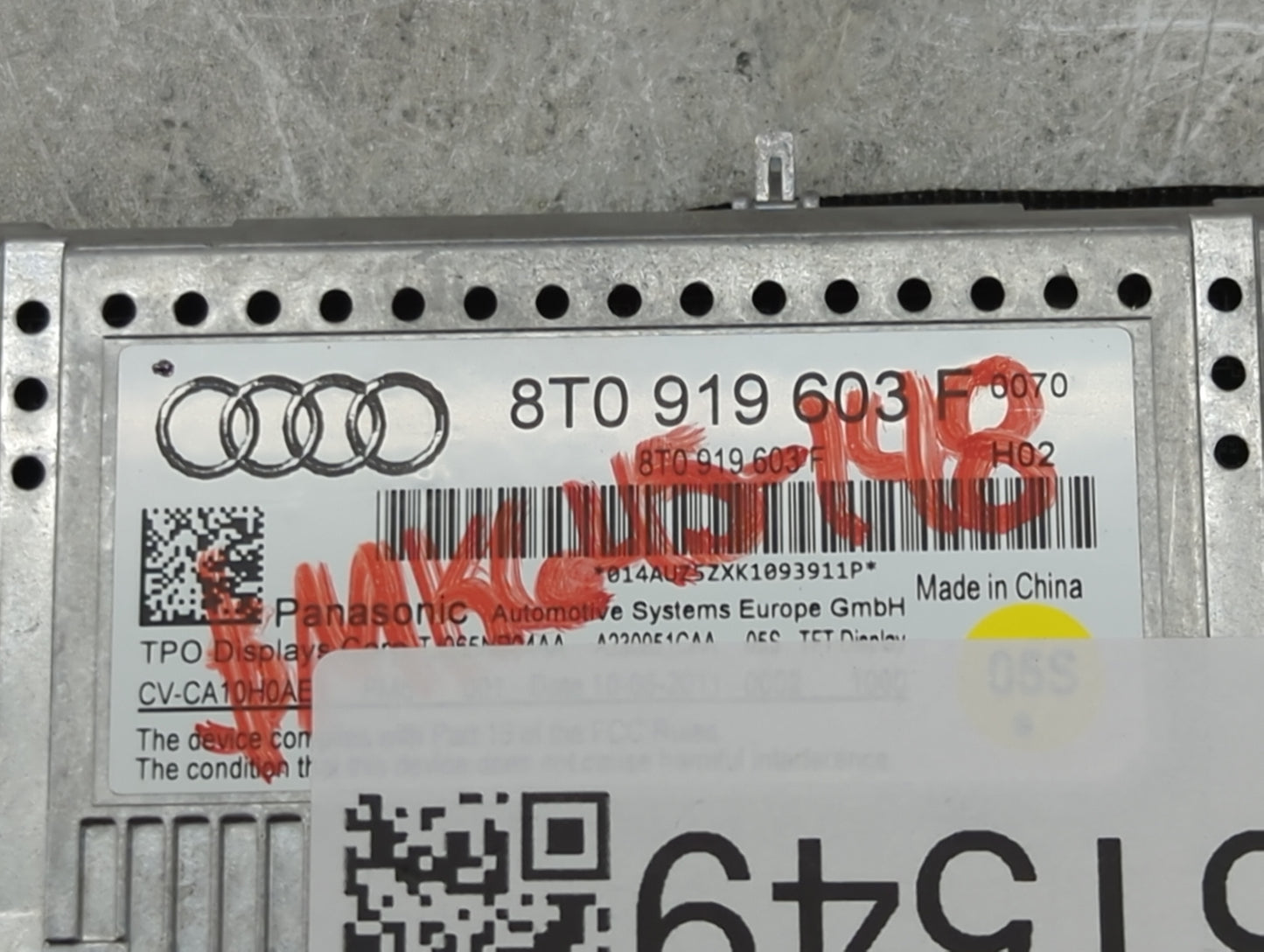 2008-2012 Audi A5 Information Display Screen - Oemusedautoparts1.com
