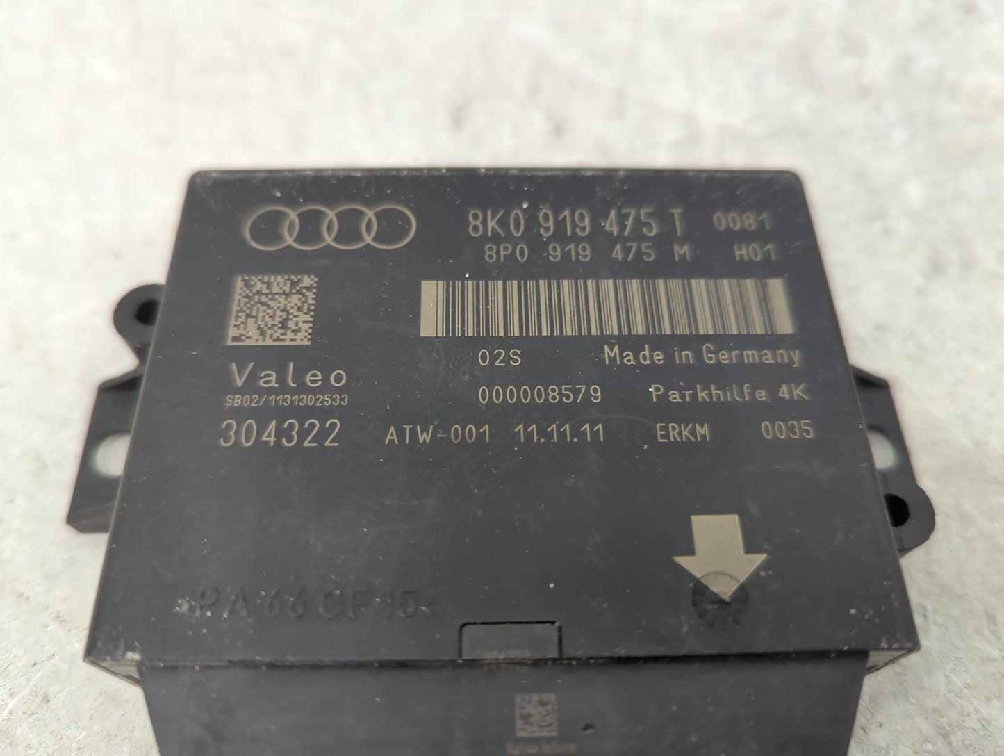 2011-2012 Audi A5 Driver Assist Control Module 8k0919475t|8p0919475m - Oemusedautoparts1.com