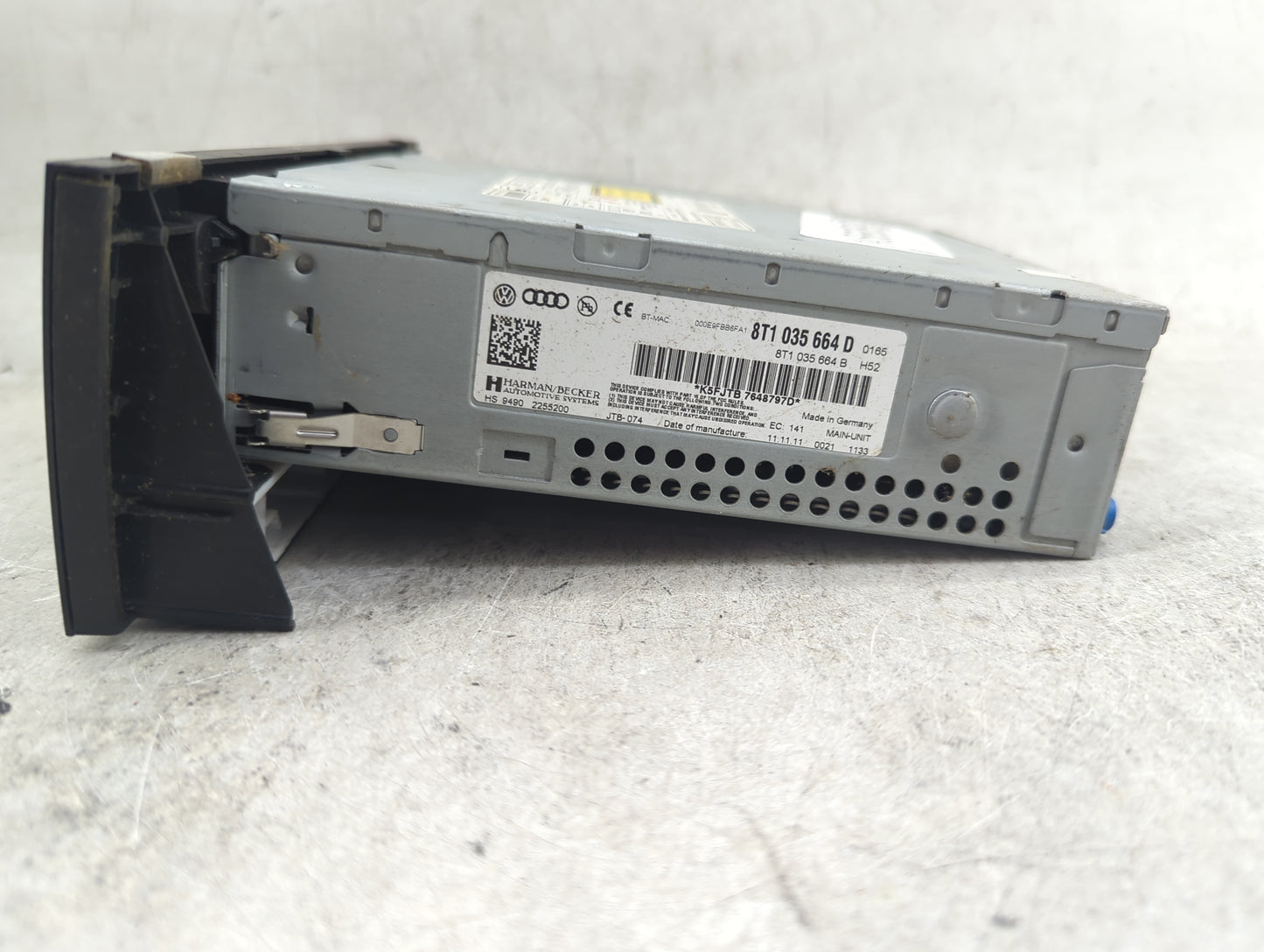 2010-2017 Audi A5 Radio AM FM Cd Player Receiver Replacement P/N:8T1035664D 8T1035664B Fits OEM Used Auto Parts - Oemusedaut