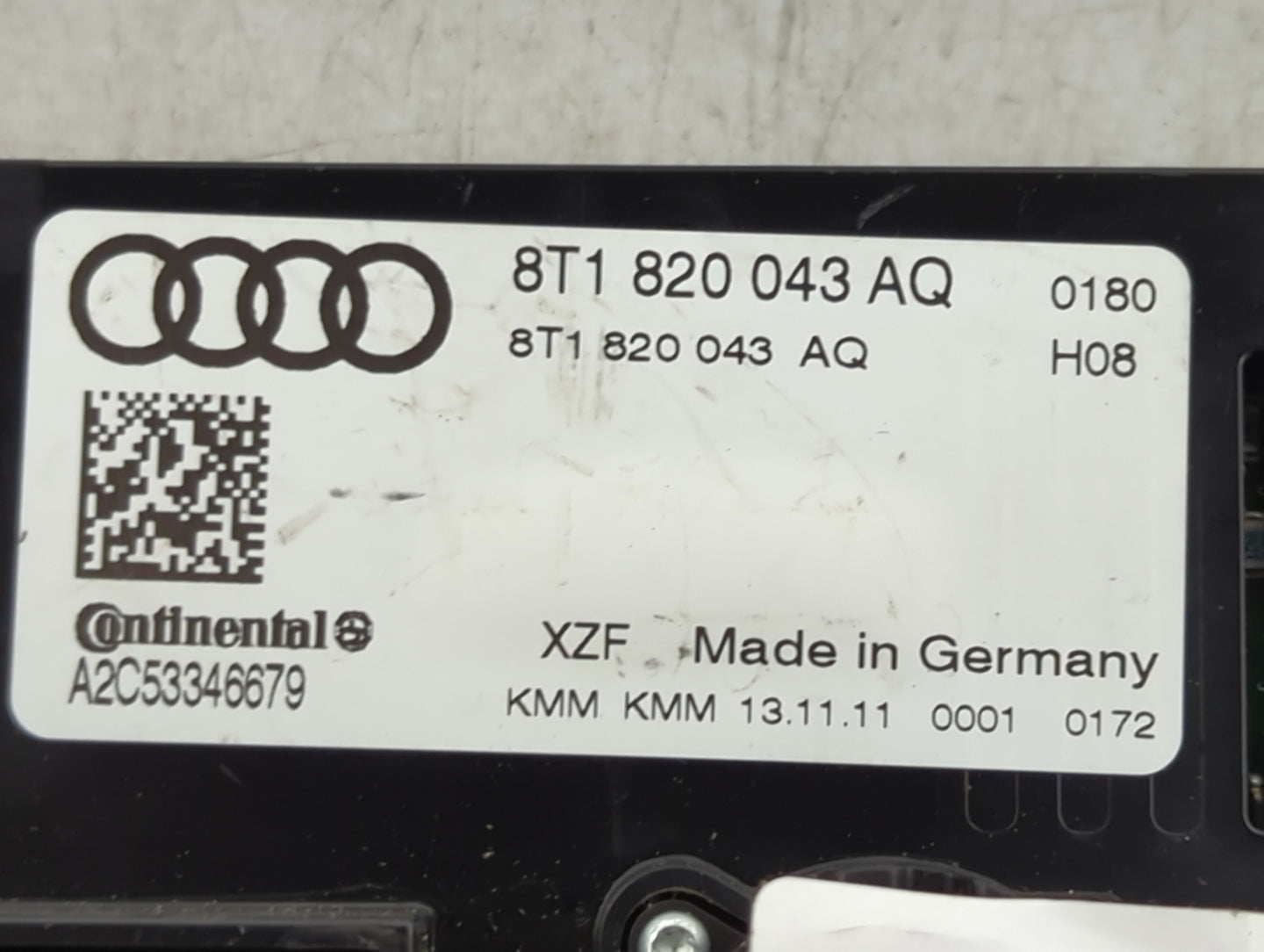 2010-2013 Audi A5 Climate Control Module Temperature AC/Heater Replacement P/N:8T1 820 043 AQ Fits Fits 2009 2010 2011 2012 