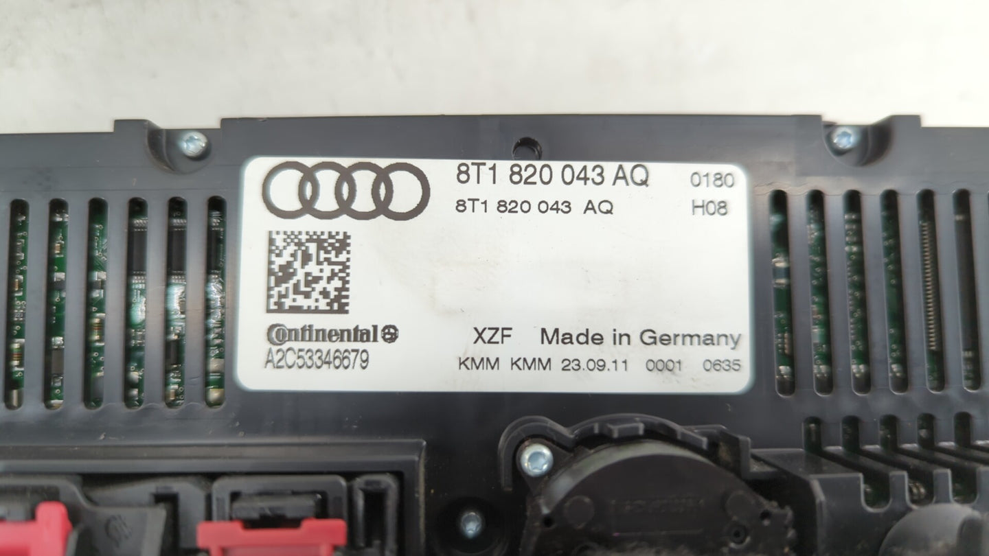 2010-2013 Audi A5 Climate Control Module Temperature AC/Heater Replacement P/N:8T1820043AL 8T1 820 043 AQ Fits OEM Used Auto