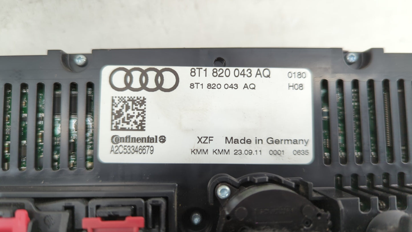2010-2013 Audi A5 Climate Control Module Temperature AC/Heater Replacement P/N:8T1820043AL 8T1 820 043 AQ Fits OEM Used Auto