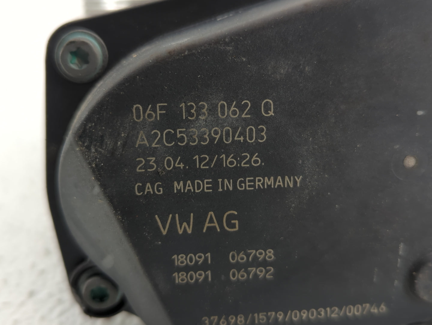 2010-2017 Audi A5 Throttle Body P/N:06F 133 062 T 06F 133 062 Q Fits OEM Used Auto Parts - Oemusedautoparts1.com