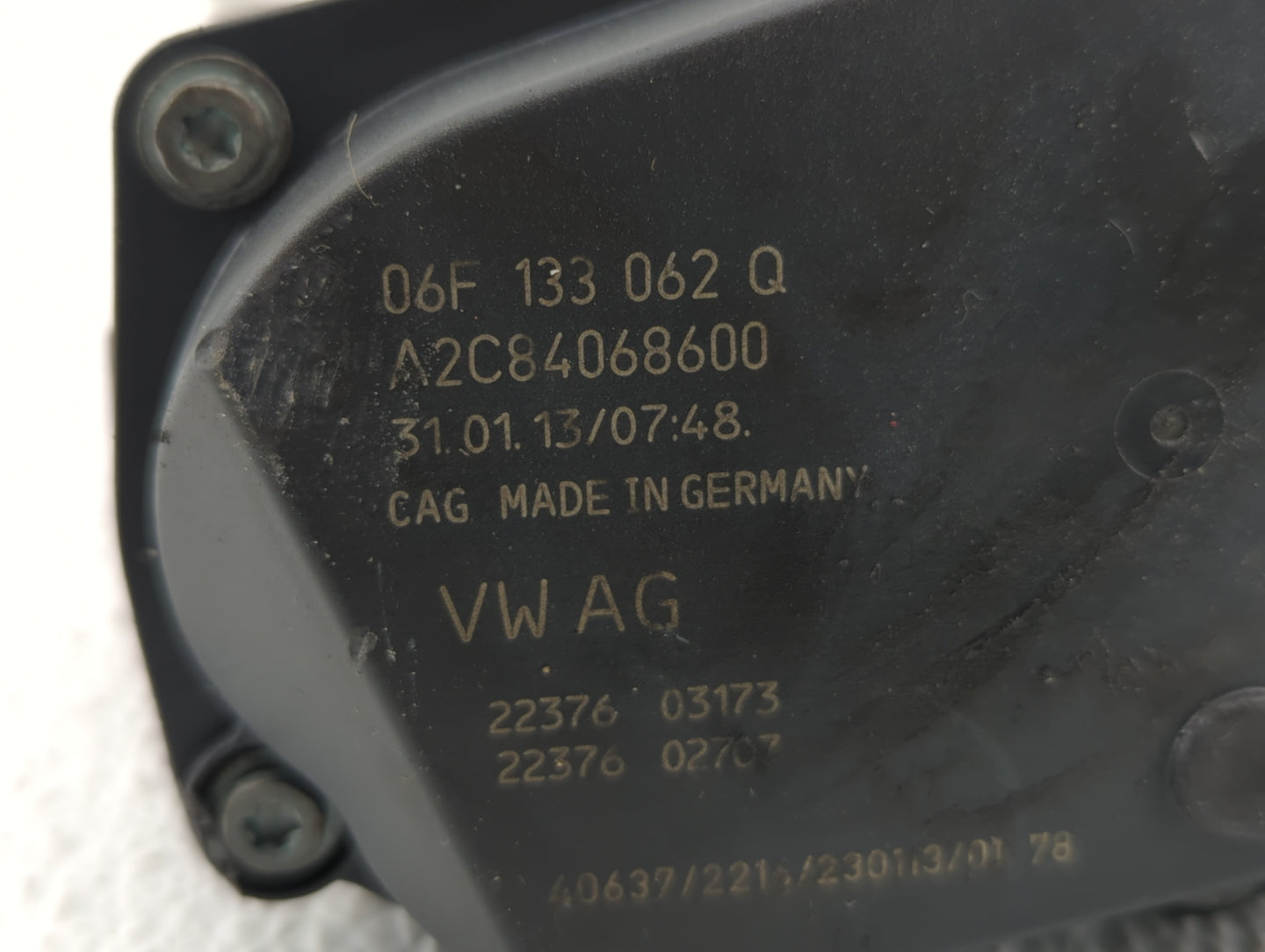 2010-2017 Audi A5 Throttle Body P/N:06F 133 062 T 06F 133 062 Q Fits OEM Used Auto Parts - Oemusedautoparts1.com
