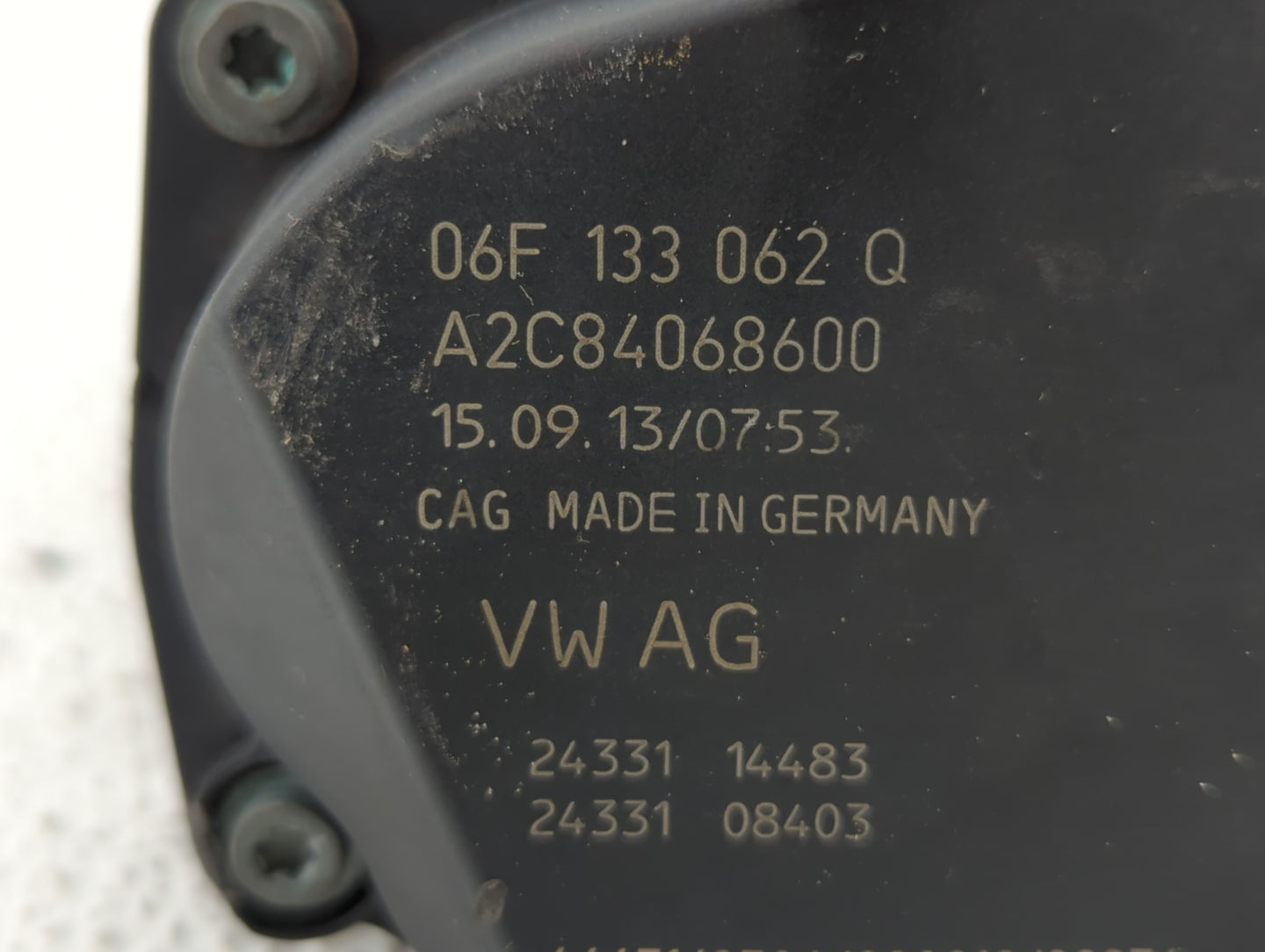 2010-2017 Audi A5 Throttle Body P/N:06F 133 062 T 06F 133 062 Q Fits OEM Used Auto Parts - Oemusedautoparts1.com