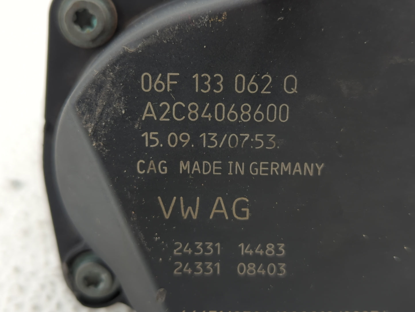 2010-2017 Audi A5 Throttle Body P/N:06F 133 062 T 06F 133 062 Q Fits OEM Used Auto Parts - Oemusedautoparts1.com