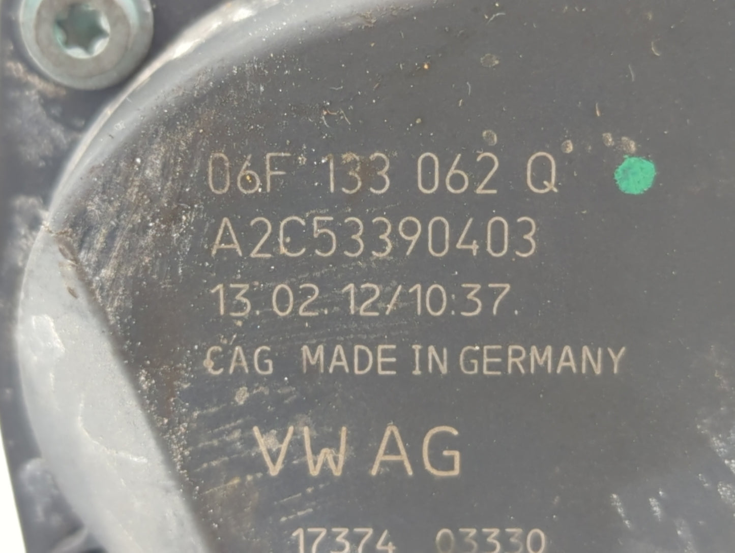 2010-2017 Audi A5 Throttle Body P/N:06F 133 062 T 06F 133 062 Q Fits OEM Used Auto Parts - Oemusedautoparts1.com