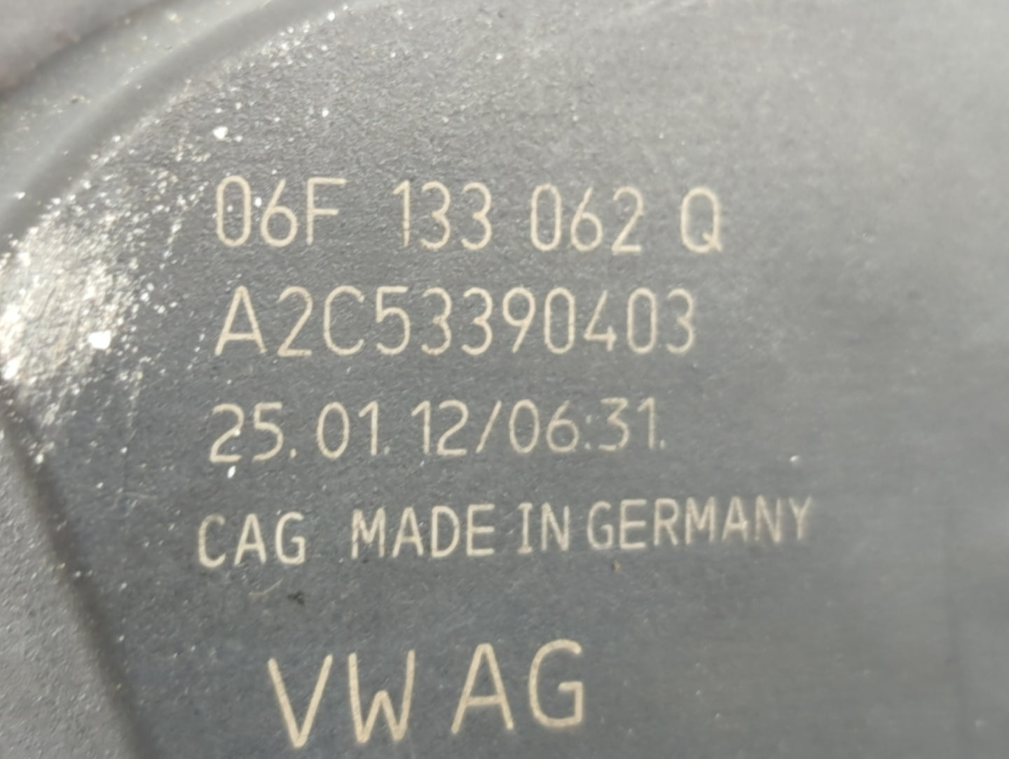 2010-2017 Audi A5 Throttle Body P/N:06F 133 062 Q A2C53390403 Fits OEM Used Auto Parts - Oemusedautoparts1.com