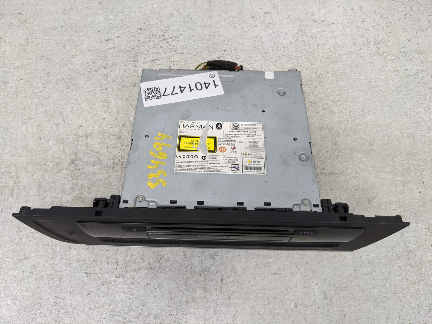2012-2013 Audi A6 Radio AM FM Cd Player Receiver Replacement P/N:4G0035746C Fits Fits 2012 2013 OEM Used Auto Parts - Oemuse