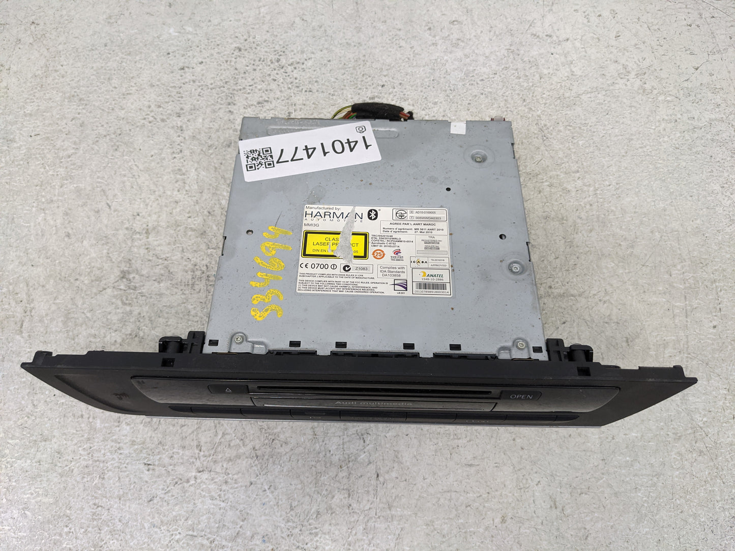 2012-2013 Audi A6 Radio AM FM Cd Player Receiver Replacement P/N:4G0035746C Fits Fits 2012 2013 OEM Used Auto Parts - Oemuse