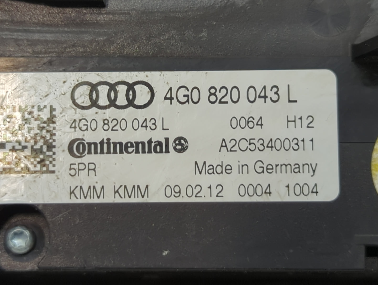 2012-2017 Audi A6 Climate Control Module Temperature AC/Heater Replacement P/N:4G0820043L 4G0 820 043 L Fits OEM Used Auto P
