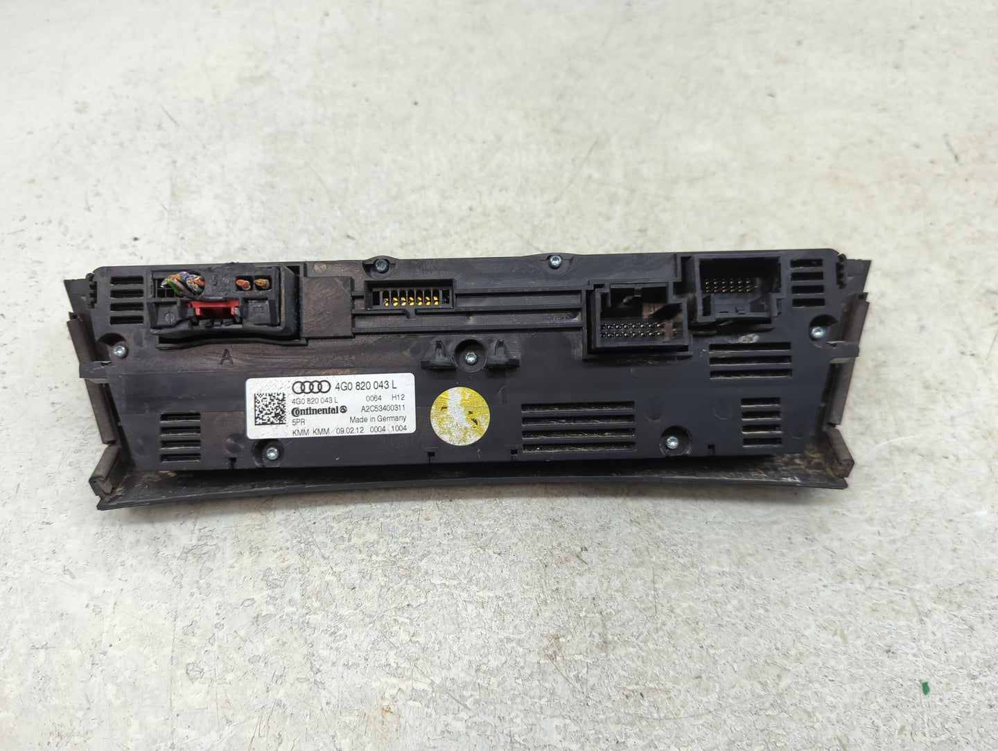 2012-2017 Audi A6 Climate Control Module Temperature AC/Heater Replacement P/N:4G0820043L 4G0 820 043 L Fits OEM Used Auto P