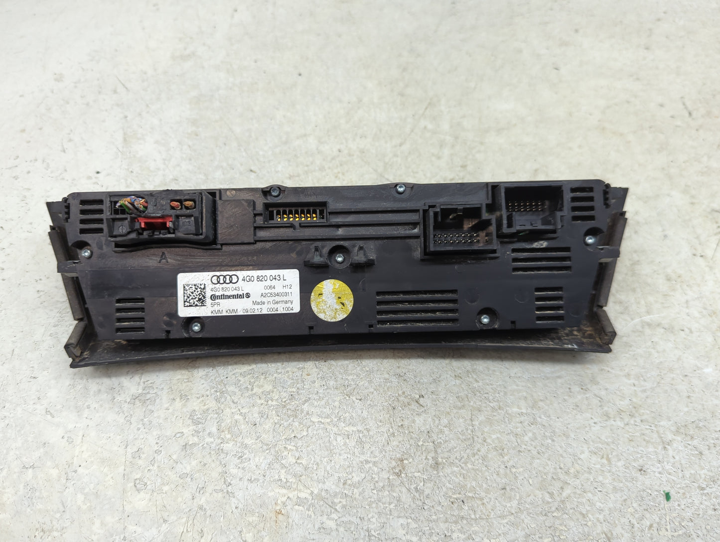 2012-2017 Audi A6 Climate Control Module Temperature AC/Heater Replacement P/N:4G0820043L 4G0 820 043 L Fits OEM Used Auto P
