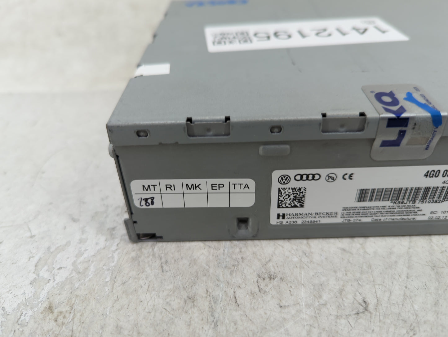 2012-2015 Audi A6 Radio AM FM Cd Player Receiver Replacement P/N:4G0 035 082 C Fits Fits 2010 2011 2012 2013 2014 2015 2016 