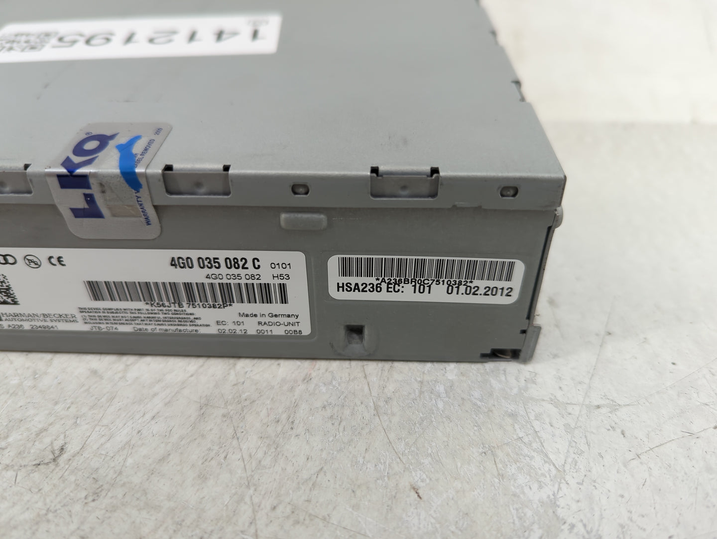 2012-2015 Audi A6 Radio AM FM Cd Player Receiver Replacement P/N:4G0 035 082 C Fits Fits 2010 2011 2012 2013 2014 2015 2016 