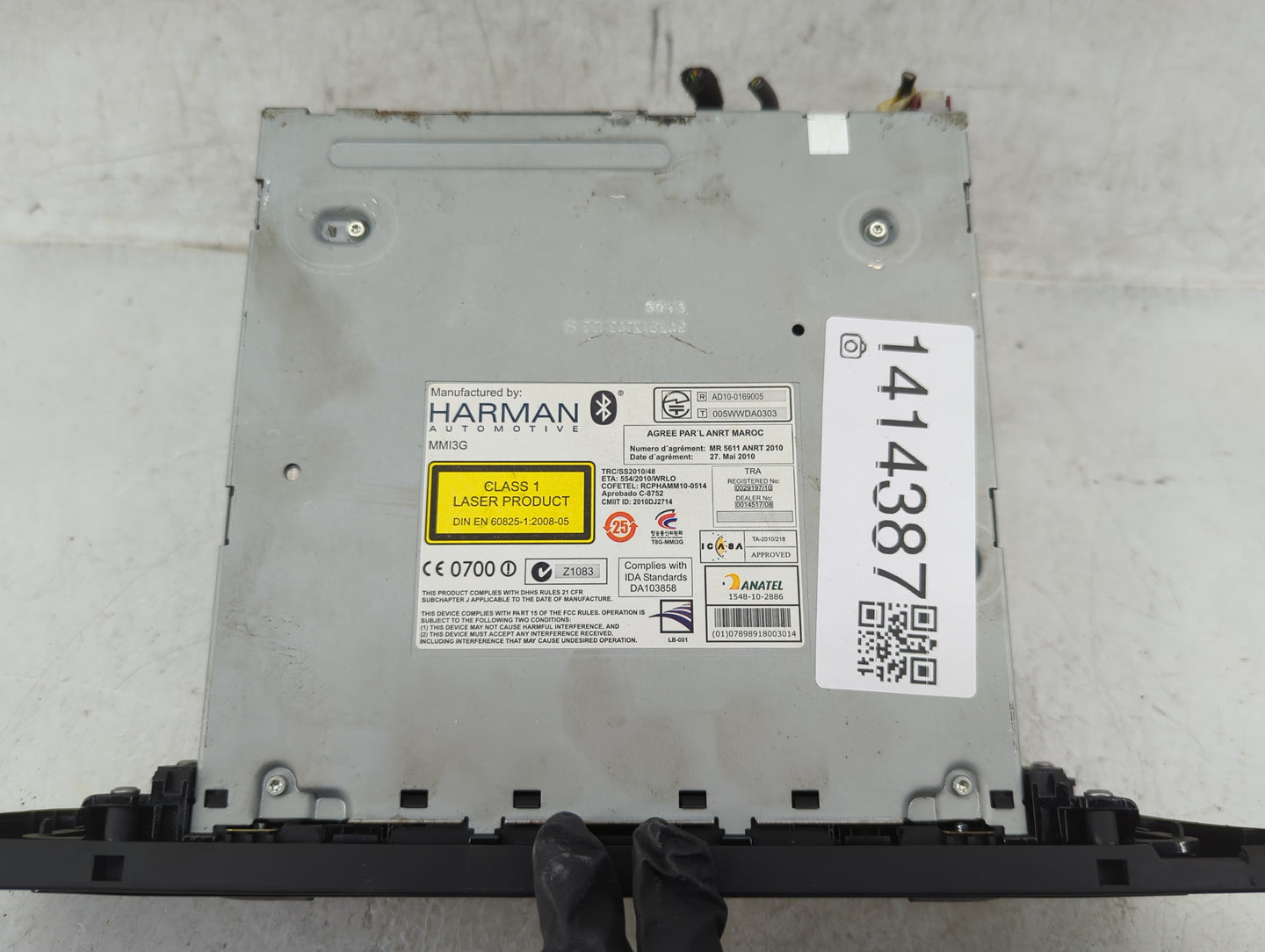 2012-2015 Audi A6 Radio AM FM Cd Player Receiver Replacement P/N:4G0035746B Fits Fits 2012 2013 2014 2015 OEM Used Auto Part