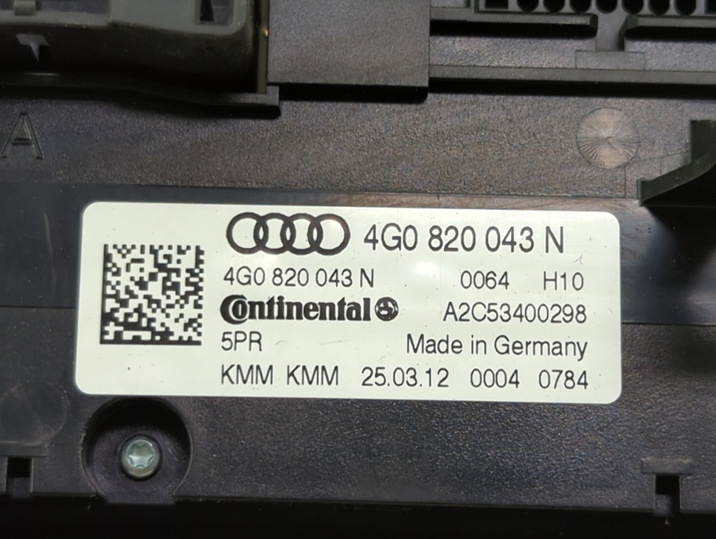 2012-2015 Audi A6 Climate Control Module Temperature AC/Heater Replacement P/N:4G0820043N A2C53400298 Fits OEM Used Auto Par