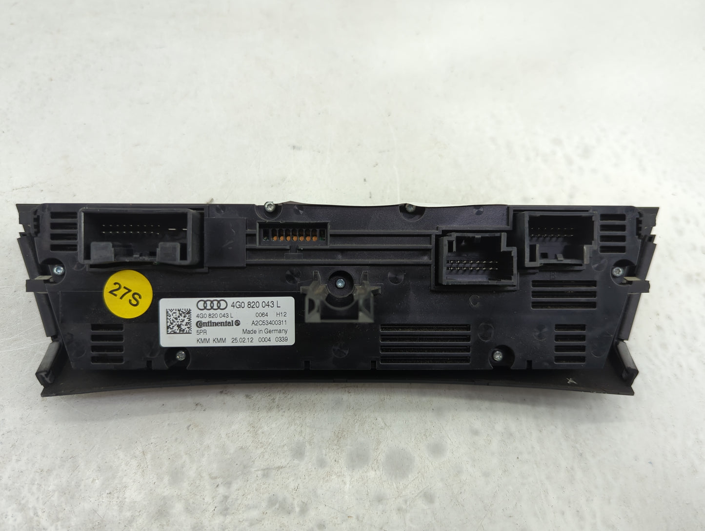 2012-2017 Audi A6 Climate Control Module Temperature AC/Heater Replacement P/N:4G0 820 043 L Fits OEM Used Auto Parts - Oemu