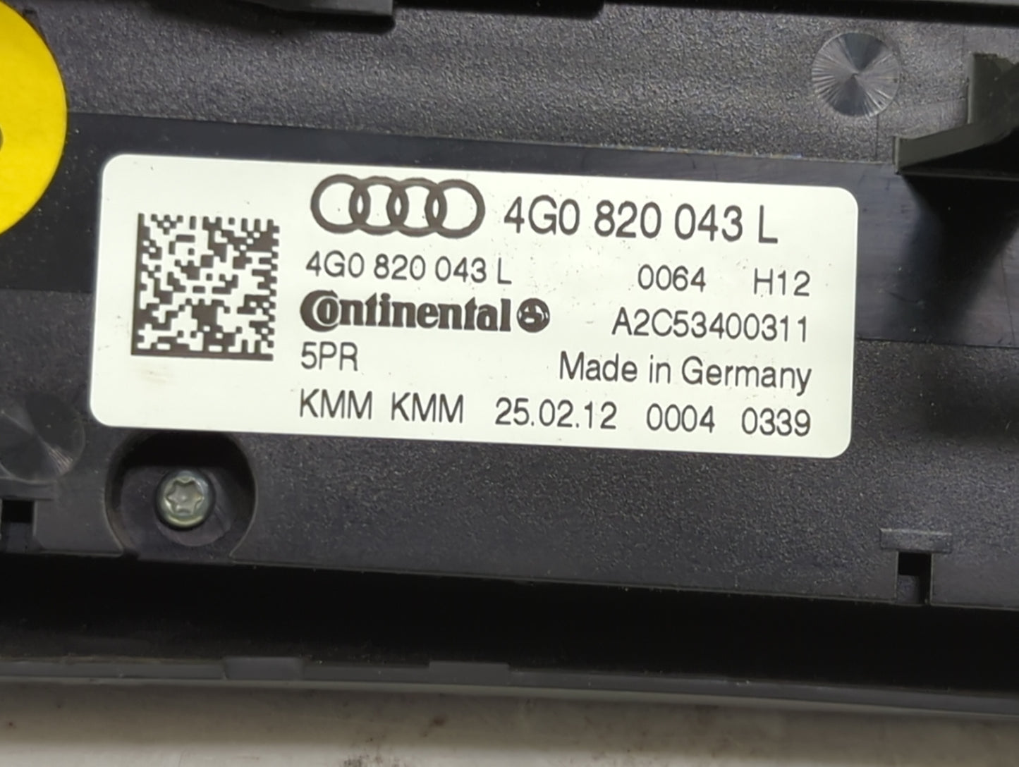 2012-2017 Audi A6 Climate Control Module Temperature AC/Heater Replacement P/N:4G0 820 043 L Fits OEM Used Auto Parts - Oemu