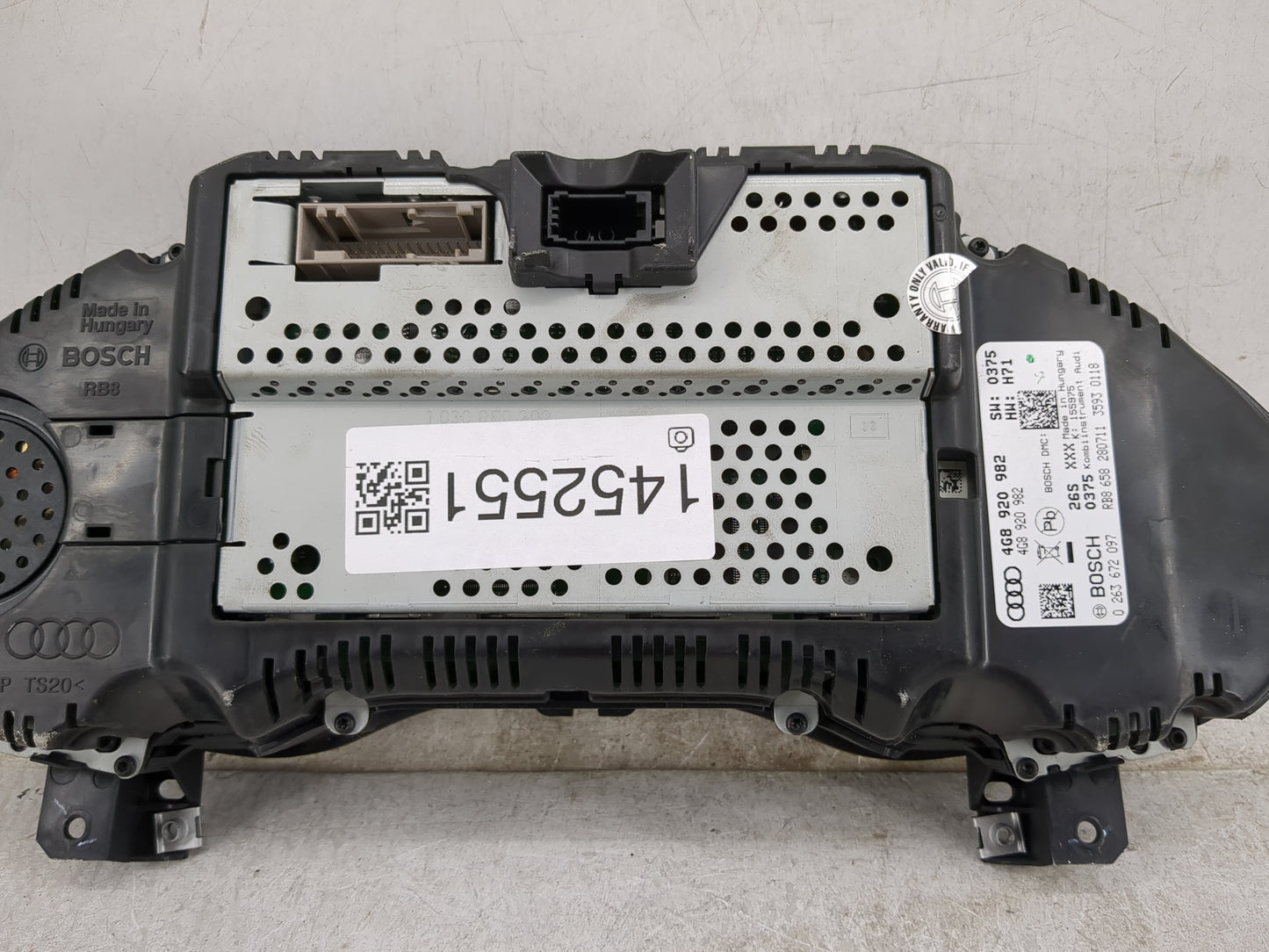 2012-2015 Audi A6 Instrument Cluster Speedometer Gauges P/N:0 263 672 097 4G8 920 982 Miles: Fits Fits 2012 2013 2014 2015 O
