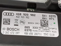2012-2015 Audi A6 Instrument Cluster Speedometer Gauges P/N:0 263 672 097 4G8 920 982 Miles: Fits Fits 2012 2013 2014 2015 O
