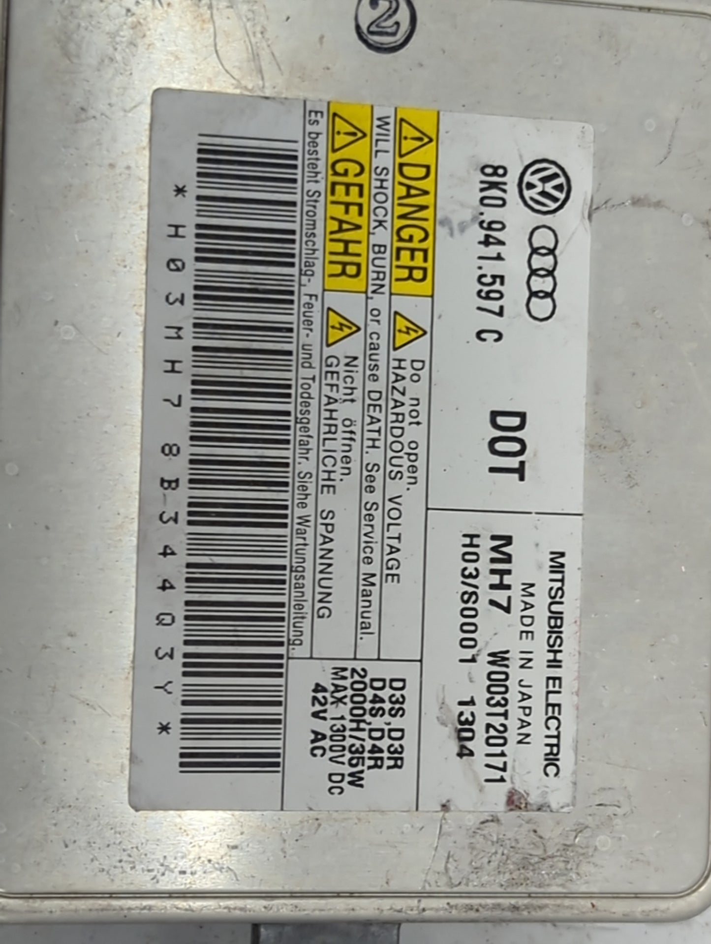2012 Audi A6 Headlight Ballast Head Light - Oemusedautoparts1.com