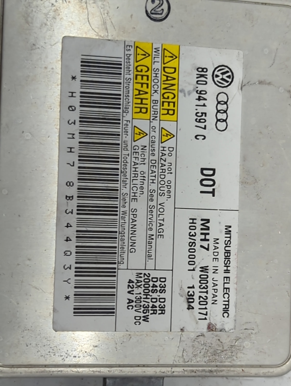 2012 Audi A6 Headlight Ballast Head Light 1463108 - Oemusedautoparts1.com