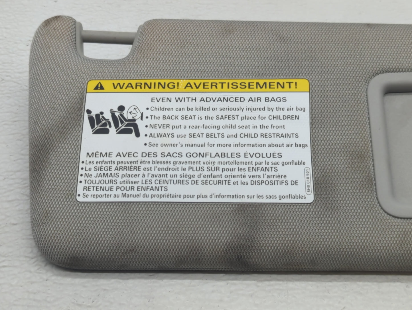2005-2018 Audi A6 Sun Visor Shade Replacement Passenger Right Mirror Fits OEM Used Auto Parts - Oemusedautoparts1.com