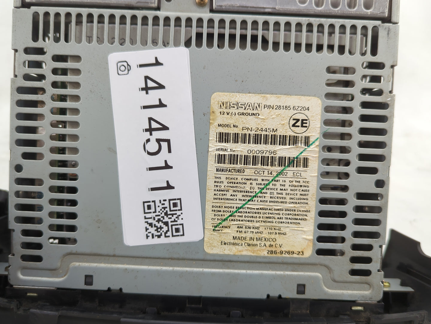 2012-2013 Audi A7 Radio AM FM Cd Player Receiver Replacement P/N:28185 6Z204 Fits Fits 2012 2013 2014 2015 OEM Used Auto Par