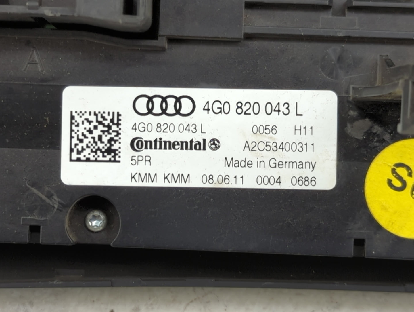2012-2013 Audi A7 Climate Control Module Temperature AC/Heater Replacement P/N:4G0 820 043 L Fits OEM Used Auto Parts - Oemu