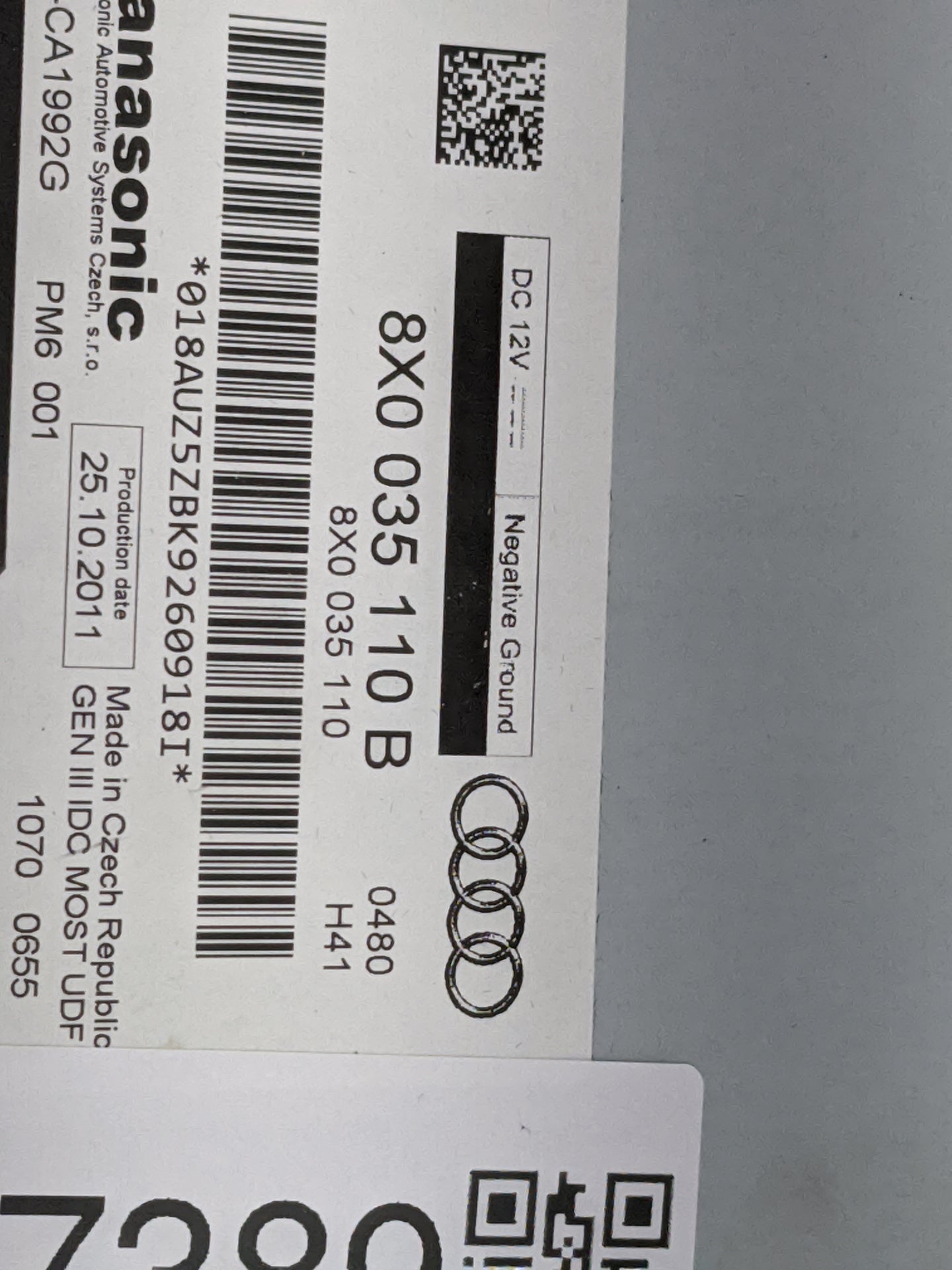 Audi A7 Radio Cd Changer 8x0035110b|8x0035110|cx-ca1992g|pm6001 - Oemusedautoparts1.com