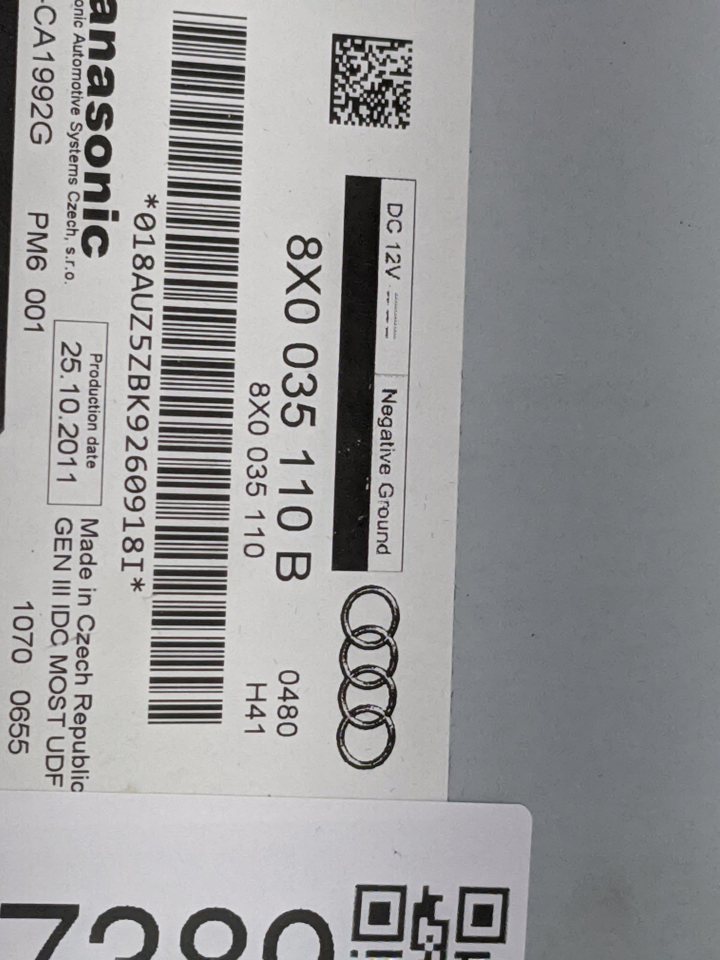 Audi A7 Radio Cd Changer 8x0035110b|8x0035110|cx-ca1992g|pm6001 - Oemusedautoparts1.com